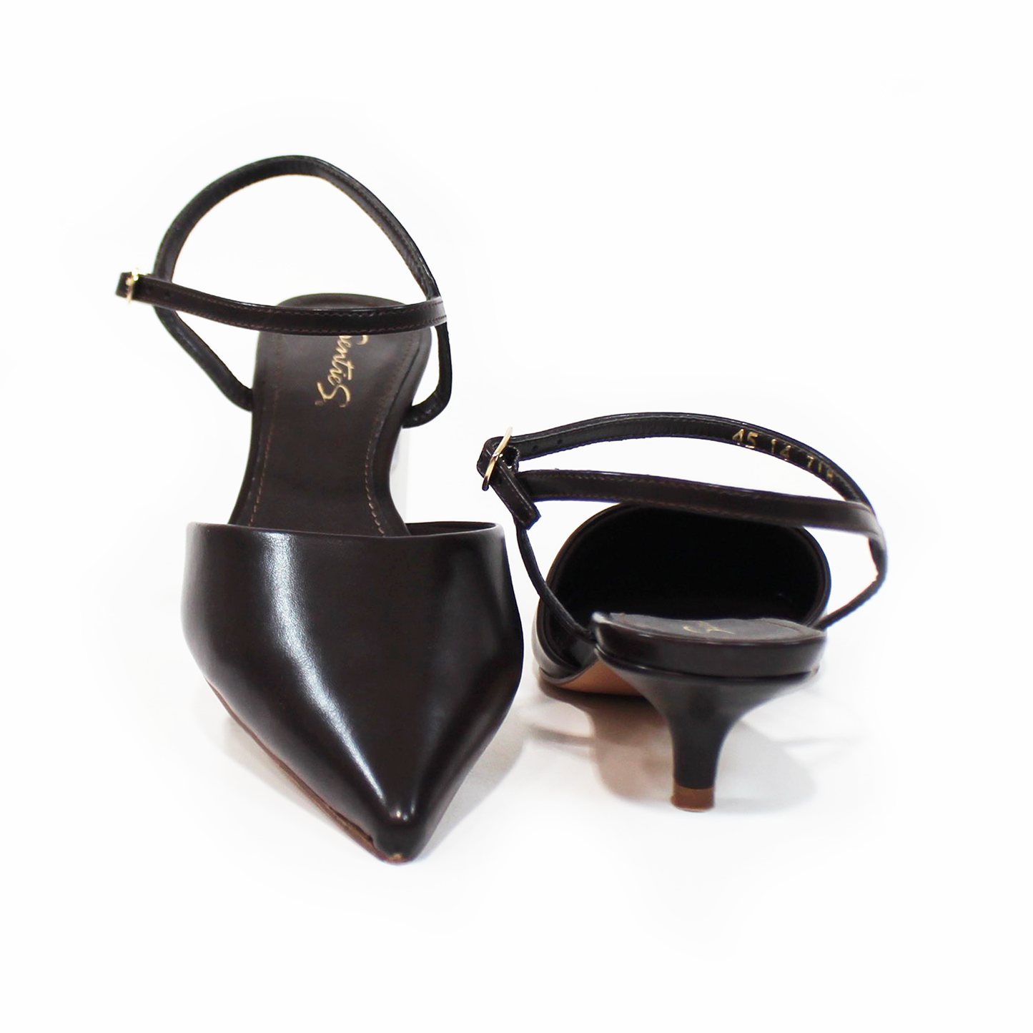 Kitten Heel Puntal Moka Chocolate con Pulsera de Dama SENTIES