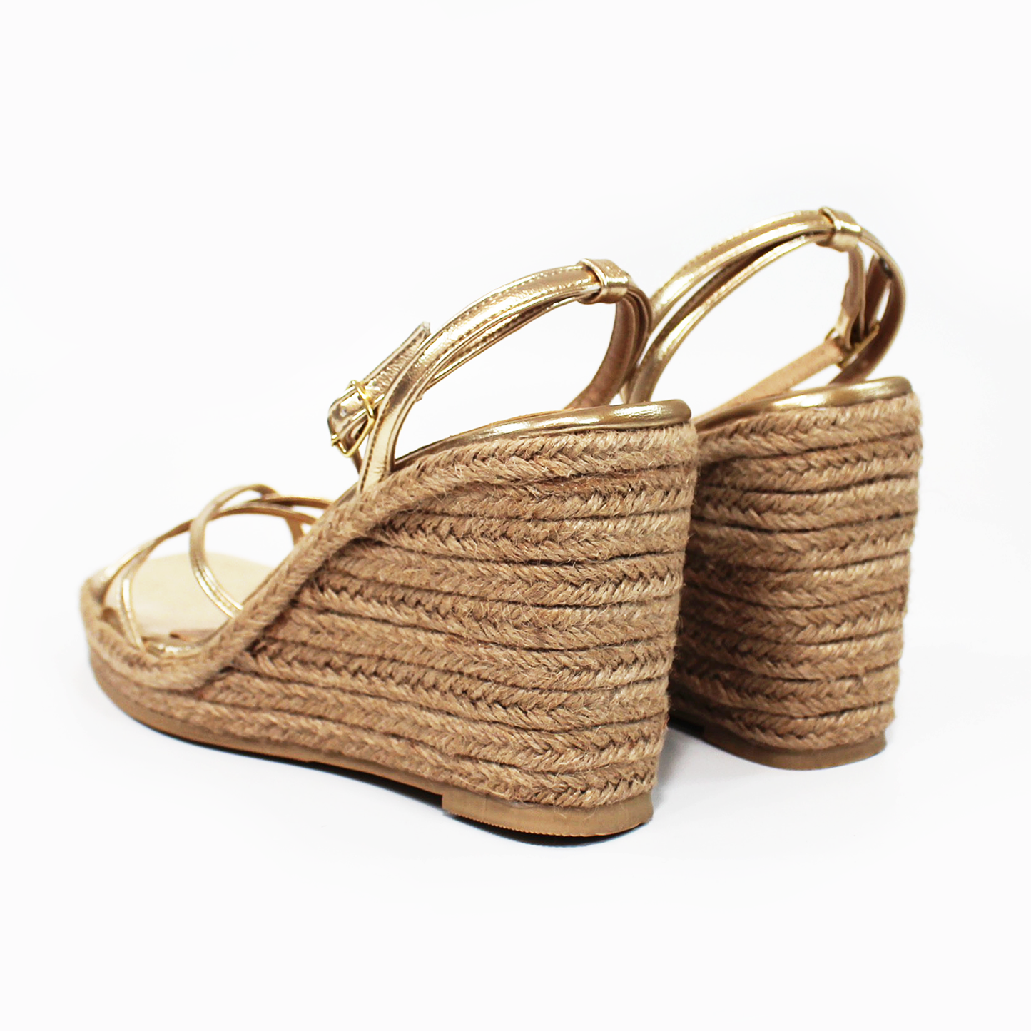 Alpargata de Plataforma Cuña Dorada con Pulsera FERELO