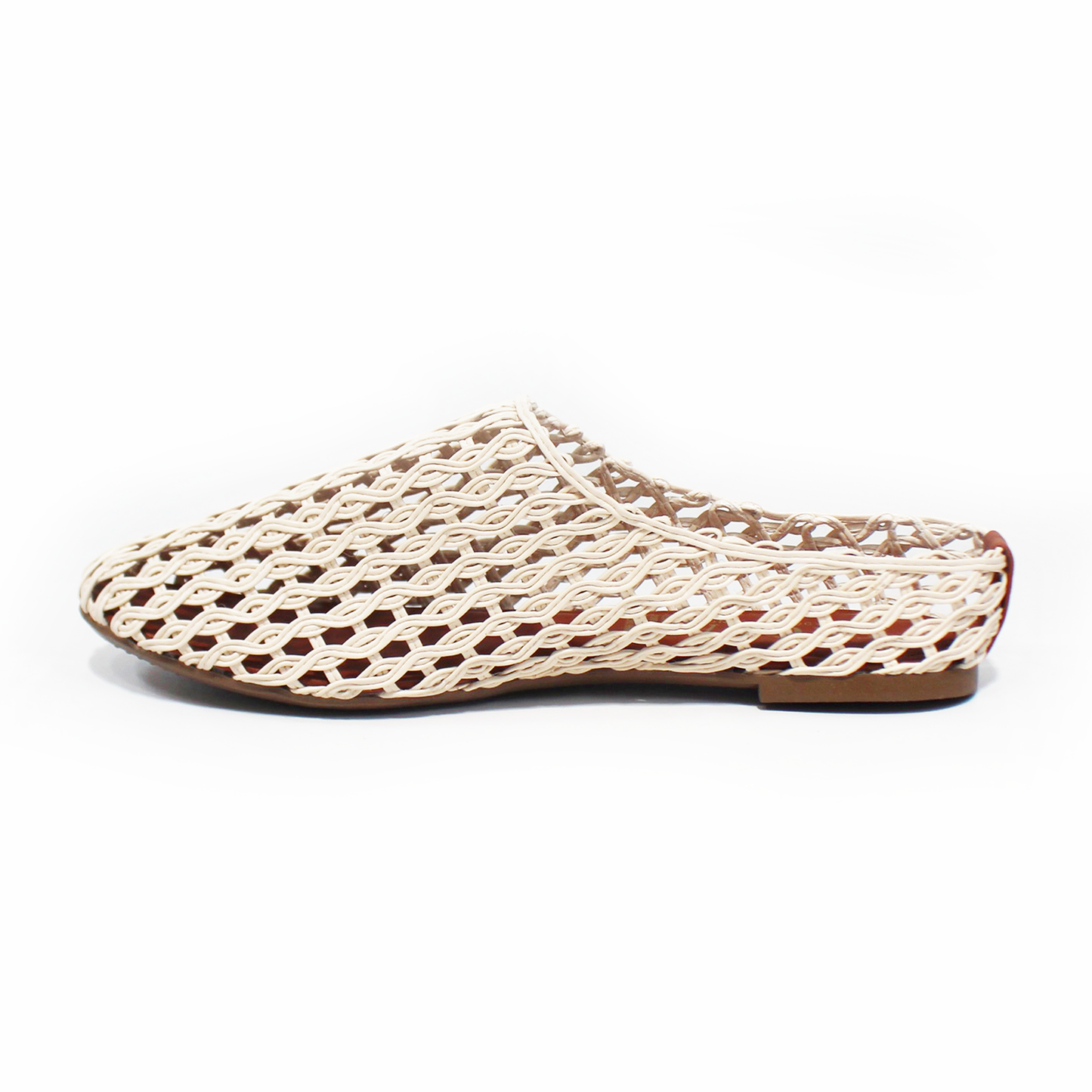 Flat Jelly Mesh de Plástico Beige de Dama TACZA