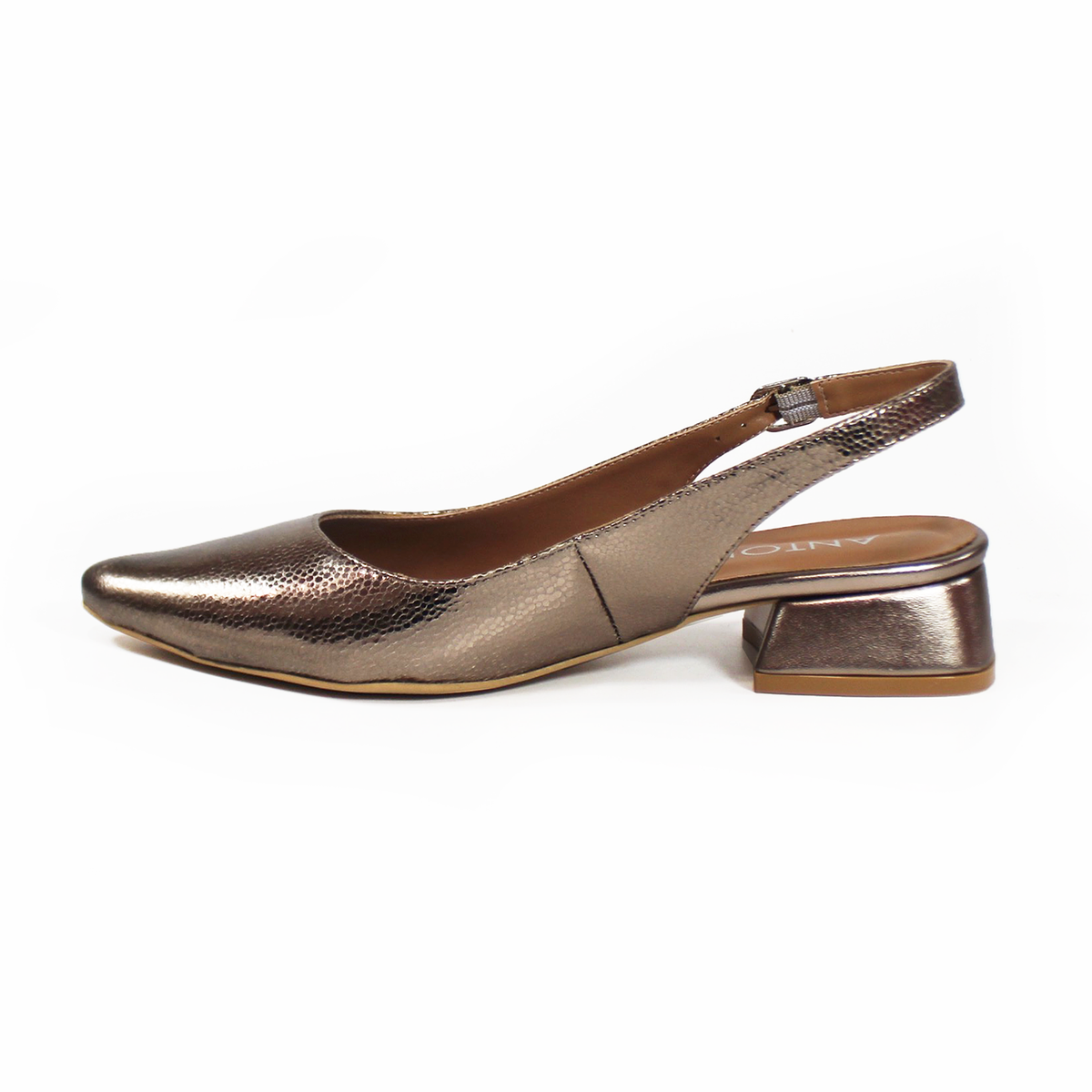 Zapatilla Puntal Slingback de Piel Seda ANTONIE