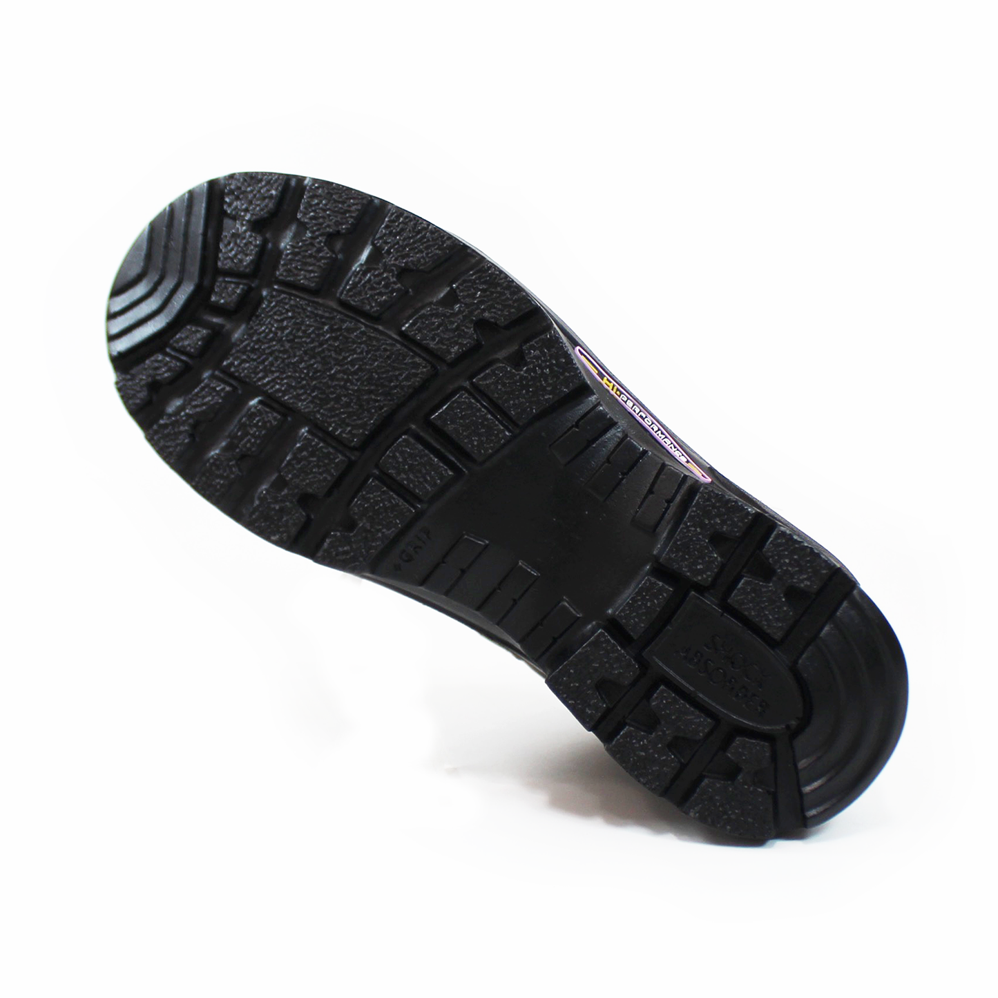 Bota de Trabajo para Mujer Working Negra con Casco de Policarbonato y cintas Rosas DISCOVERY