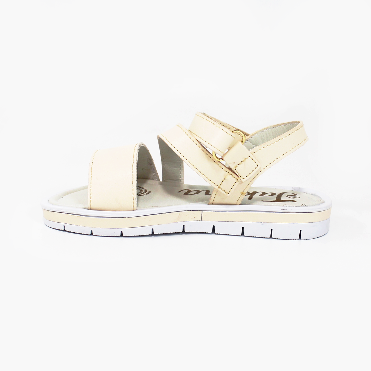 Sandalia de Niña color Mantequilla con Velcro JAKUNA