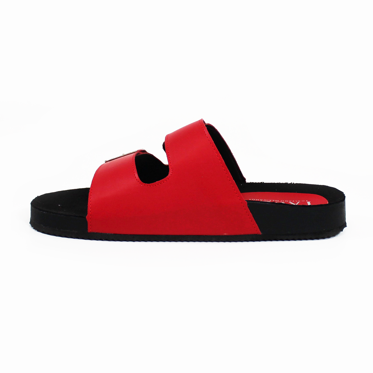 Sandalias de Piso Doble Hebilla Roja de Dama TACZA