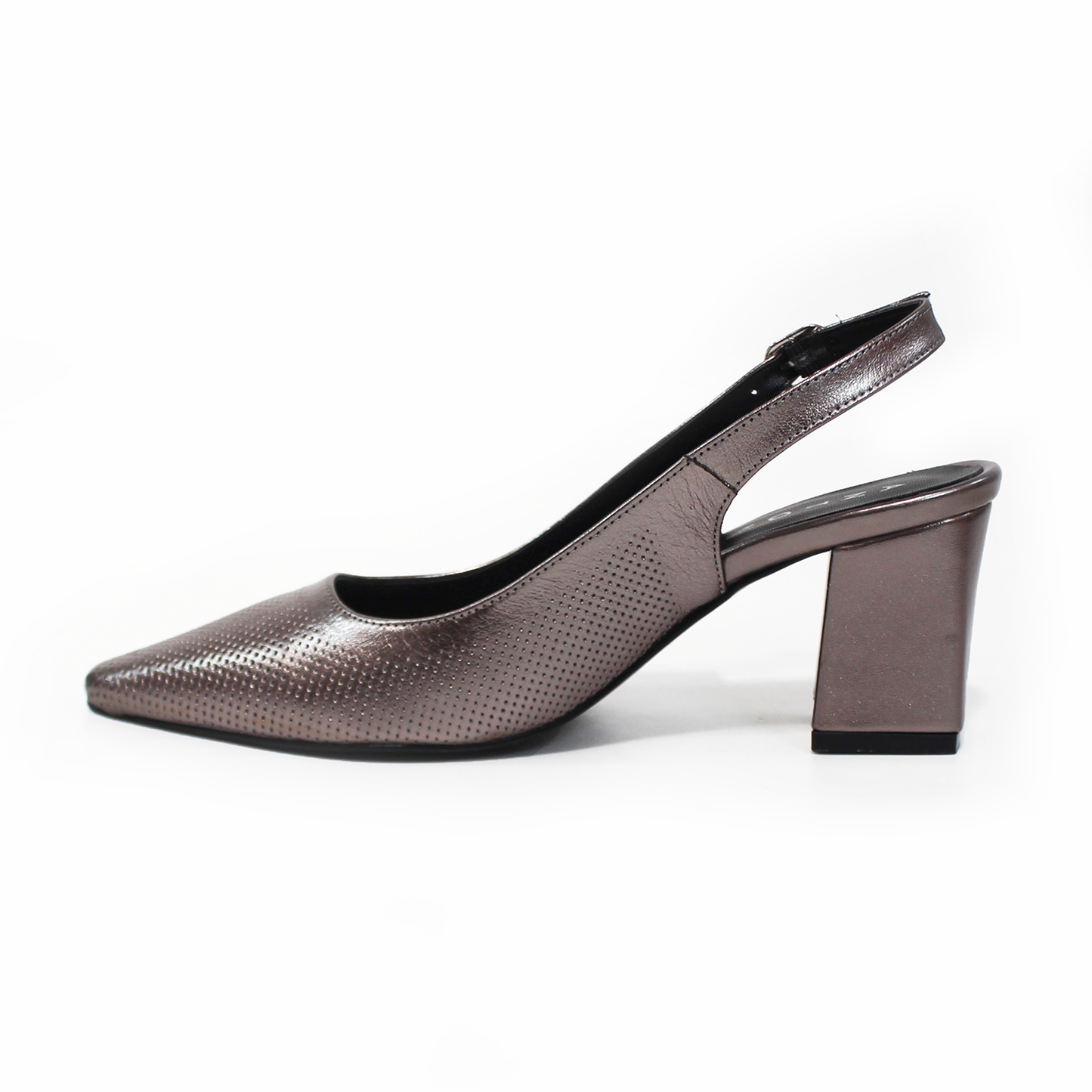 Zapatilla Puntal Slingback de Piel Inox de Dama ANTONIE