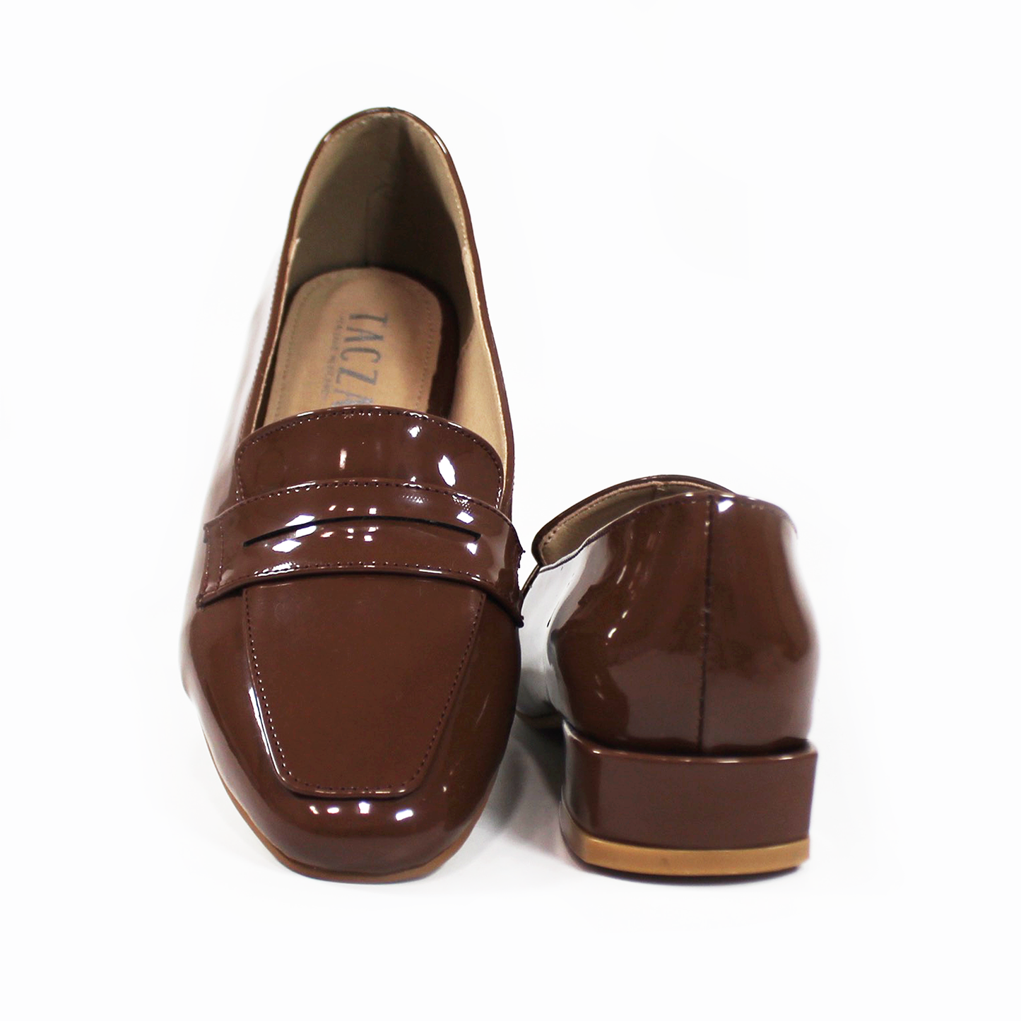 Mocasín Clásico Café Charol de Dama TACZA