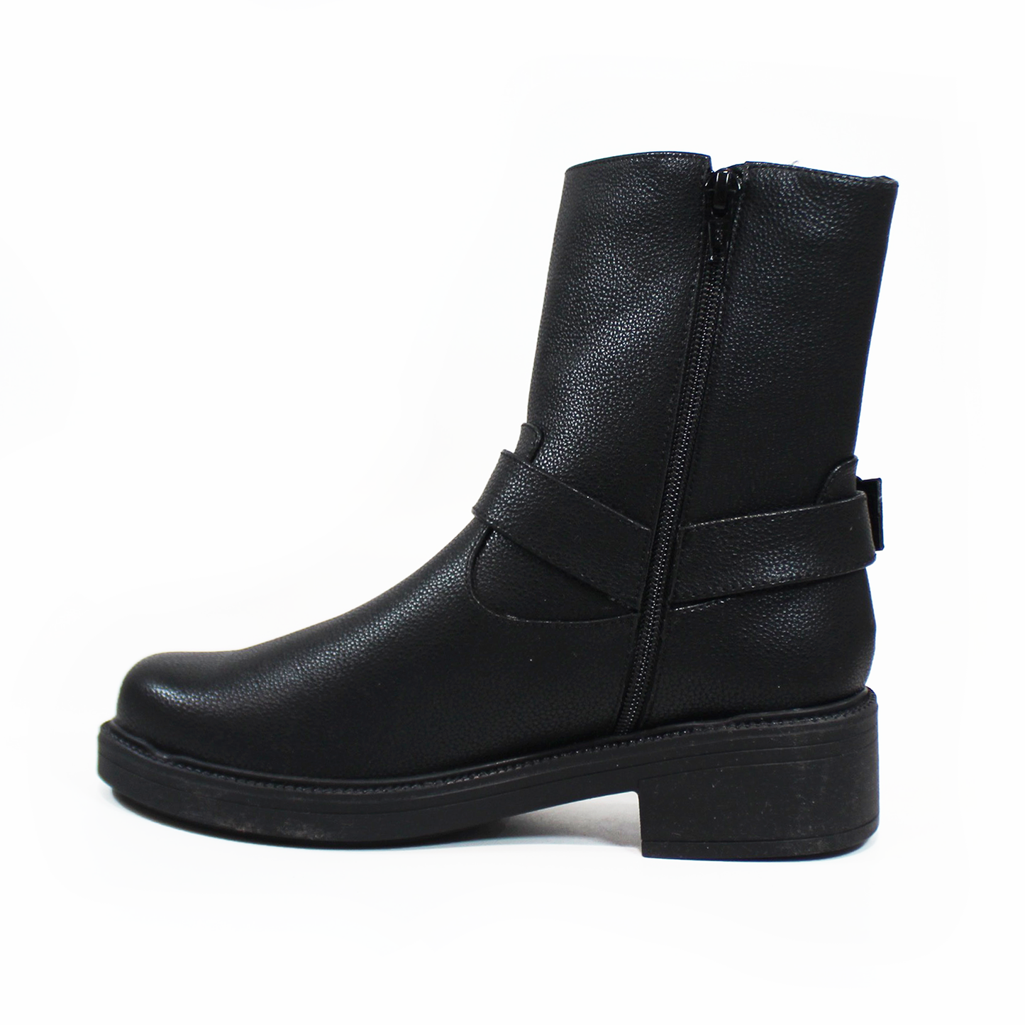 Bota Biker Negro Semipiel de Dama SENTIES