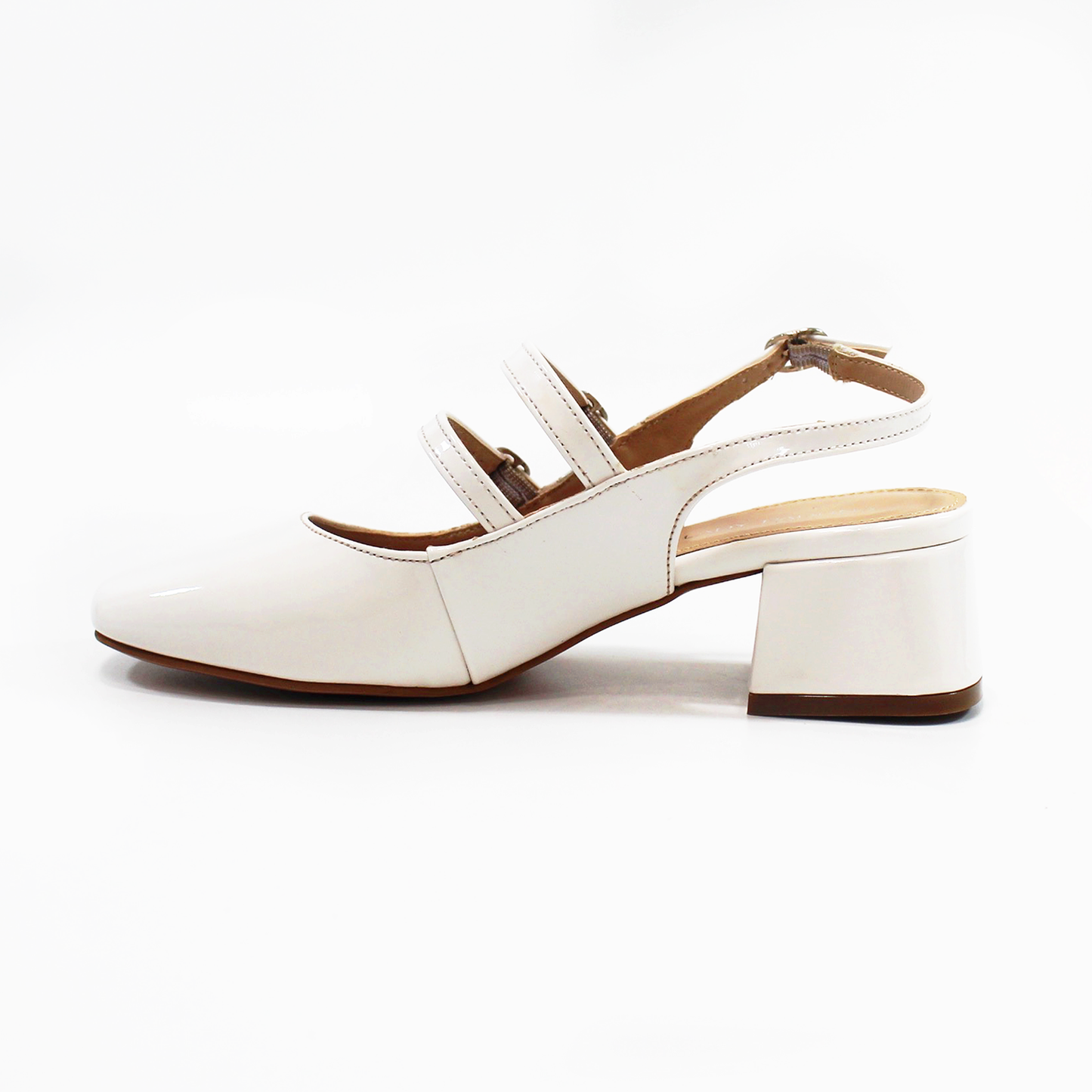 Mary Jane Late Charol de Tacón Destalonado con tres Pulseras de Dama LADY PAULINA