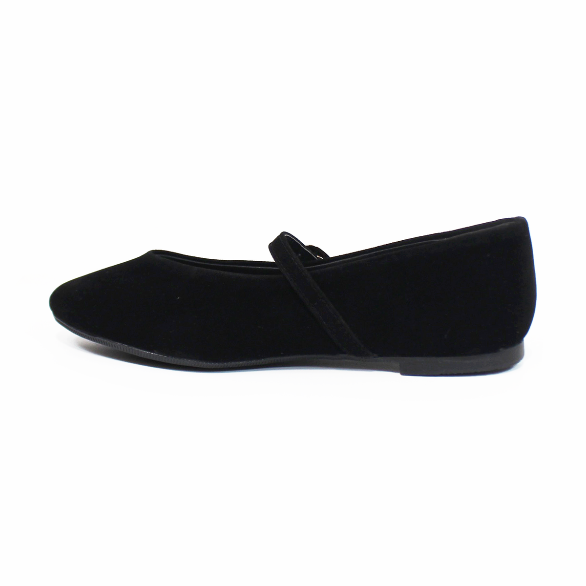 Flat Mary Jane Negro Ante con Confort LADY PAULINA