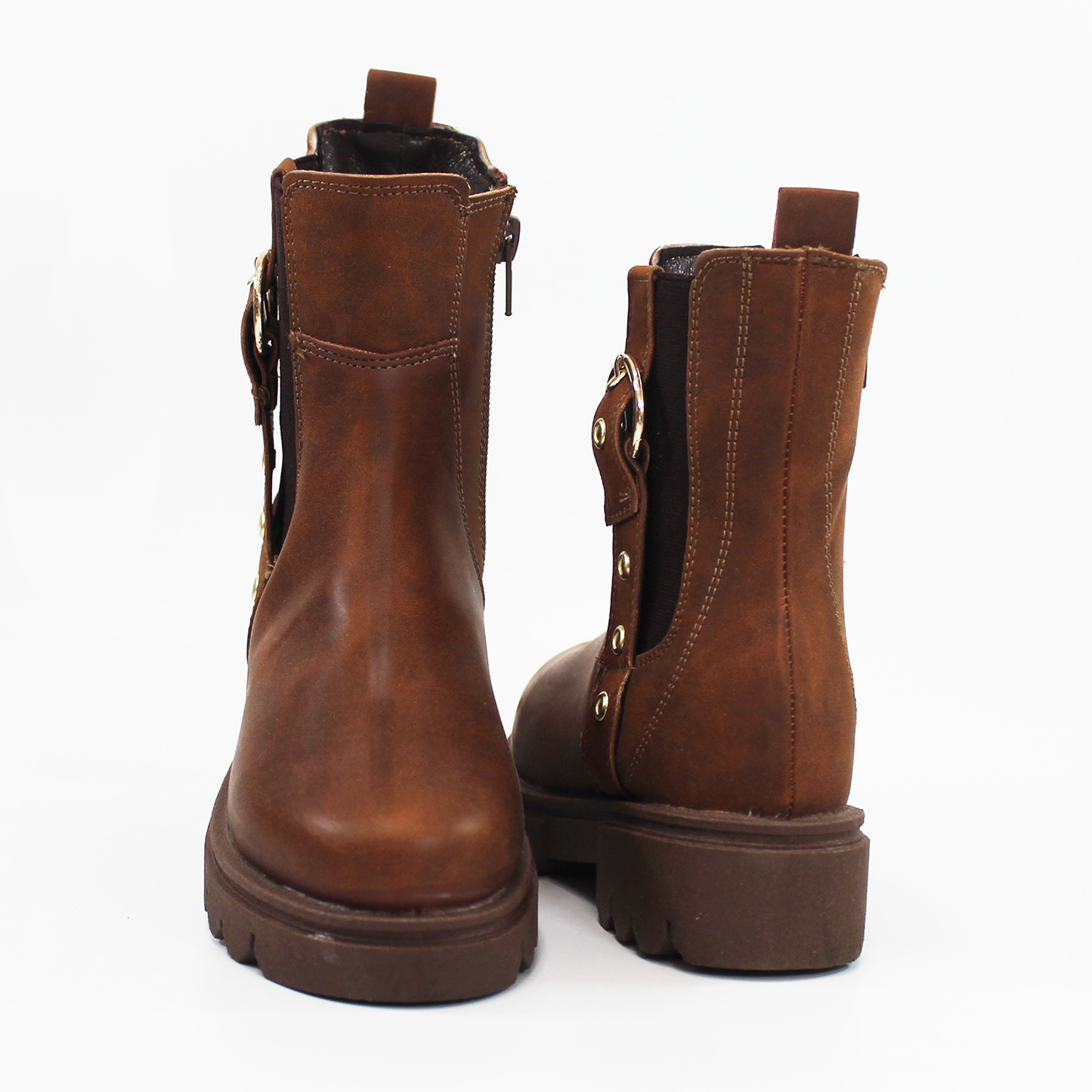 Bota Casual con Elástico color Café de Niña JAKUNA