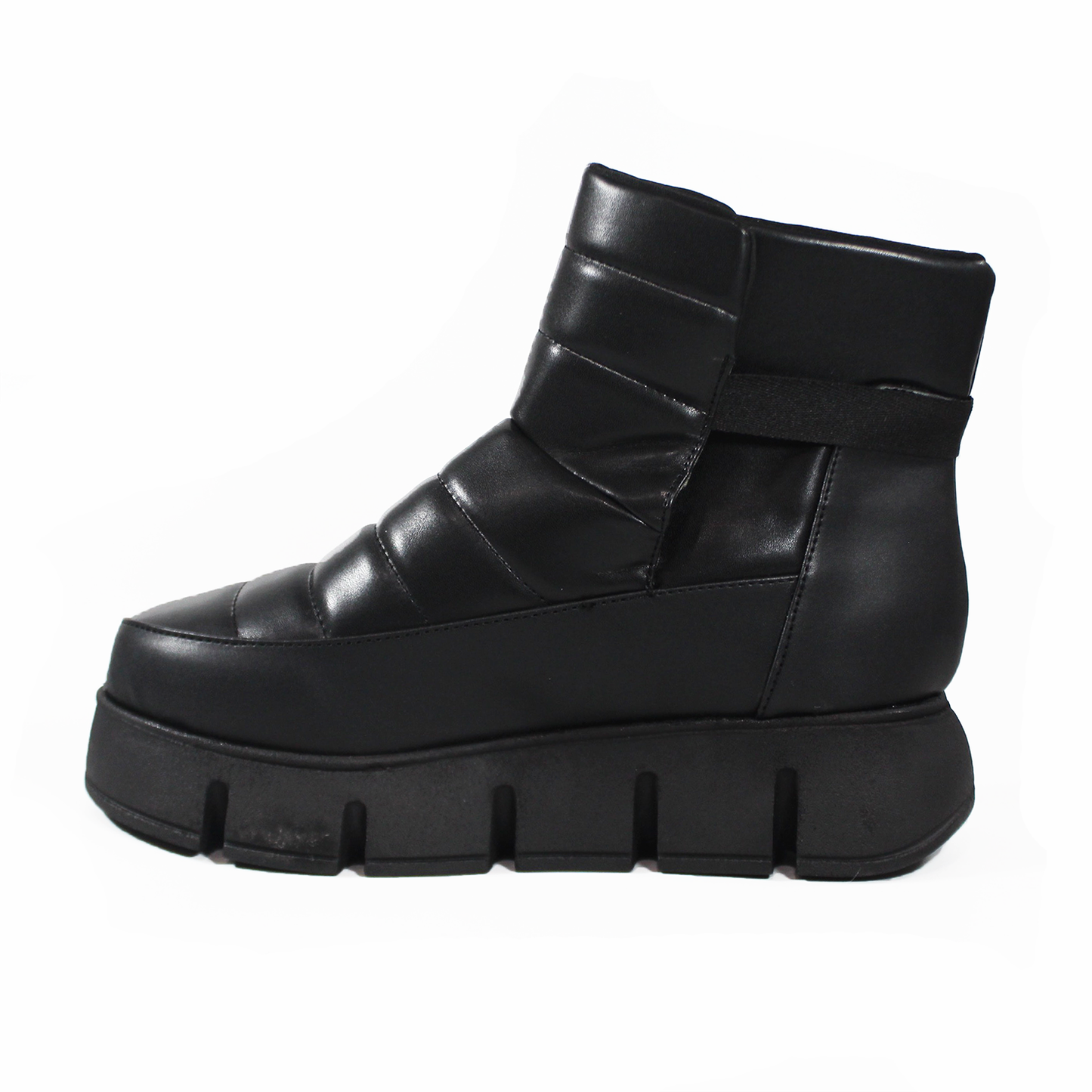 Botín Negro Acolchado Casual de Plataforma SUAVE CAMINAR