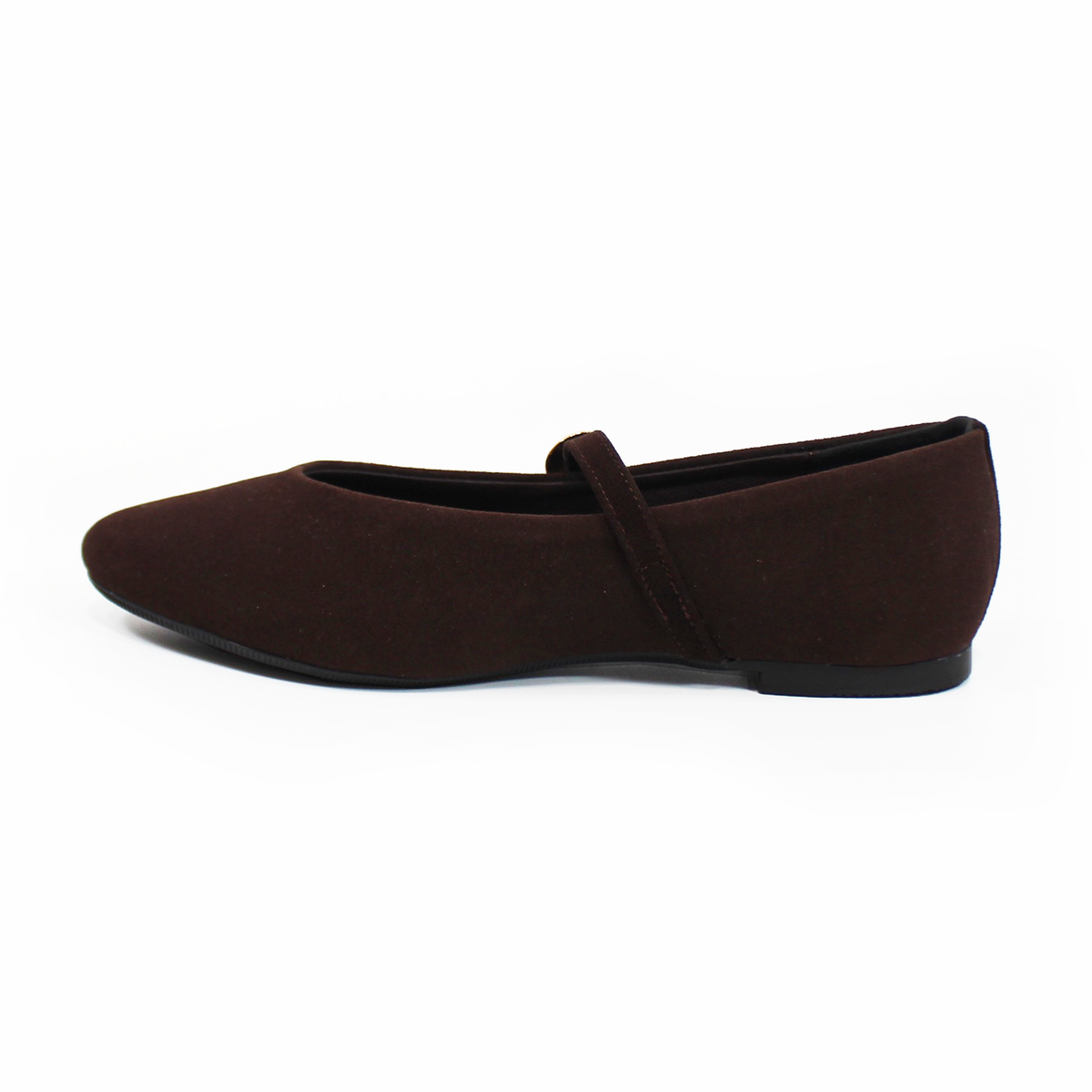 Flat Mary Jane Chocolate Ante con Confort LADY PAULINA