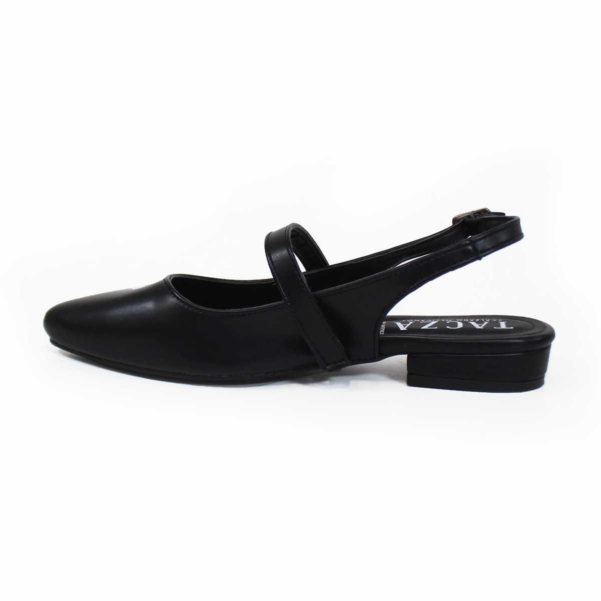 Flat Slingback Destalonada Negro TACZA