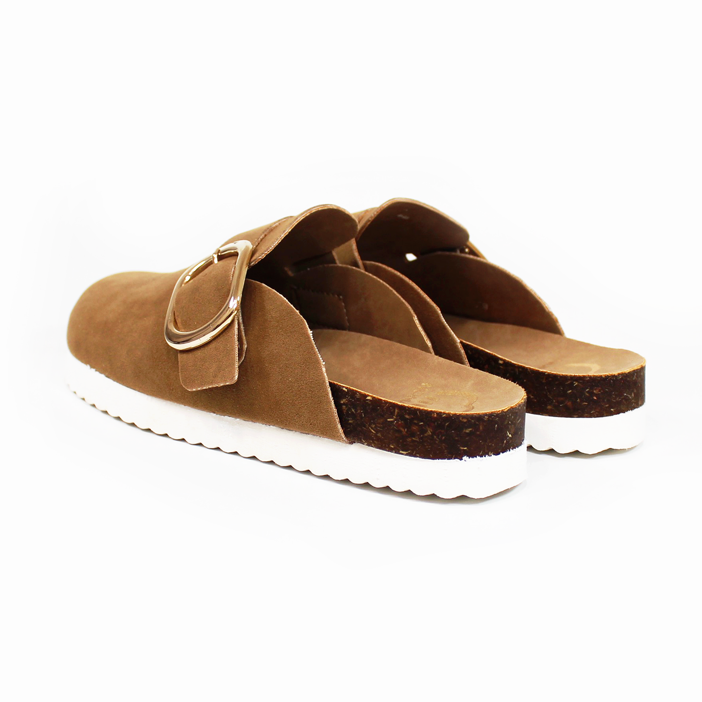 Zueco NOMADAS Camel con Detalle Hebilla de Dama