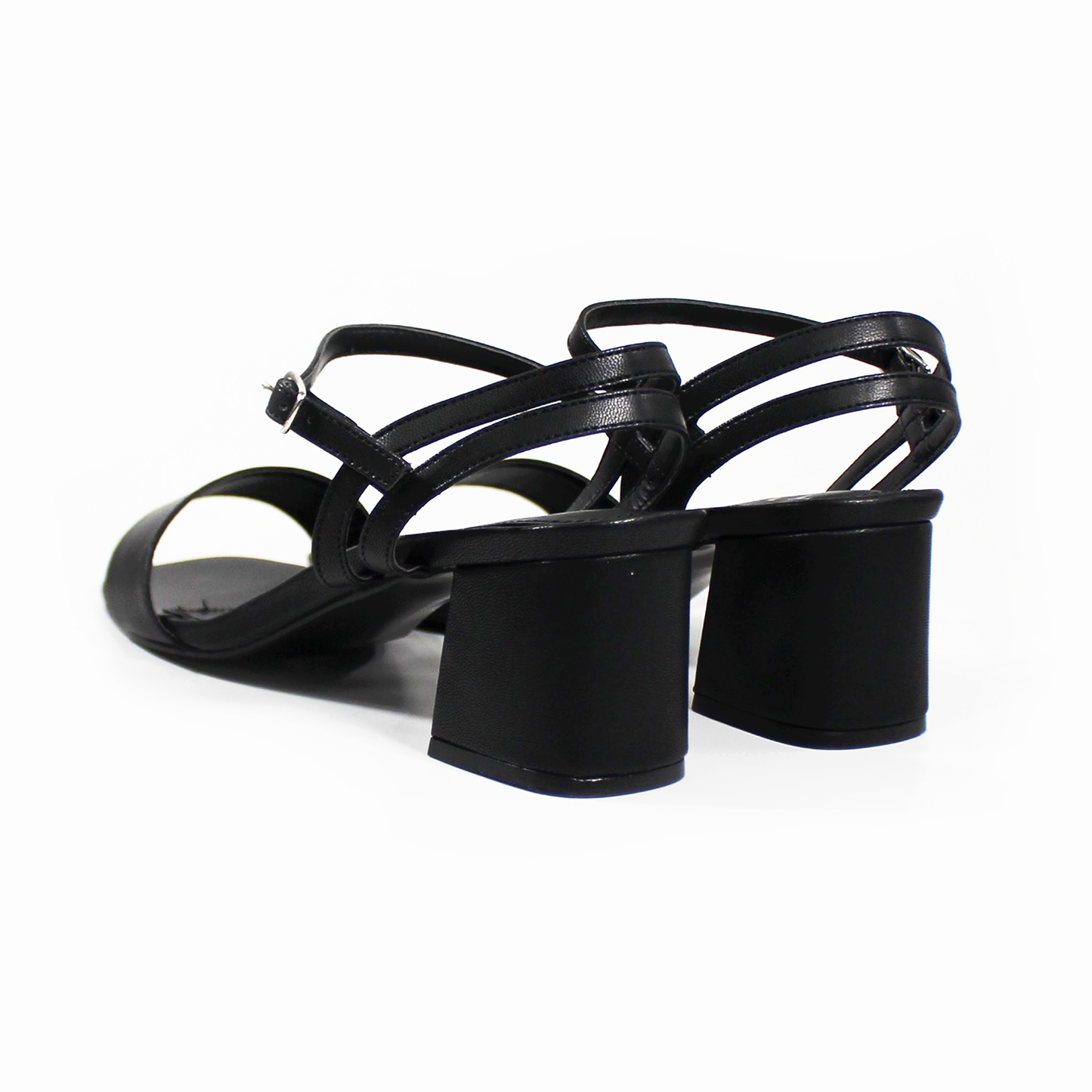 Sandalia de Tacón Negro con Pulsera de Dama TACZA