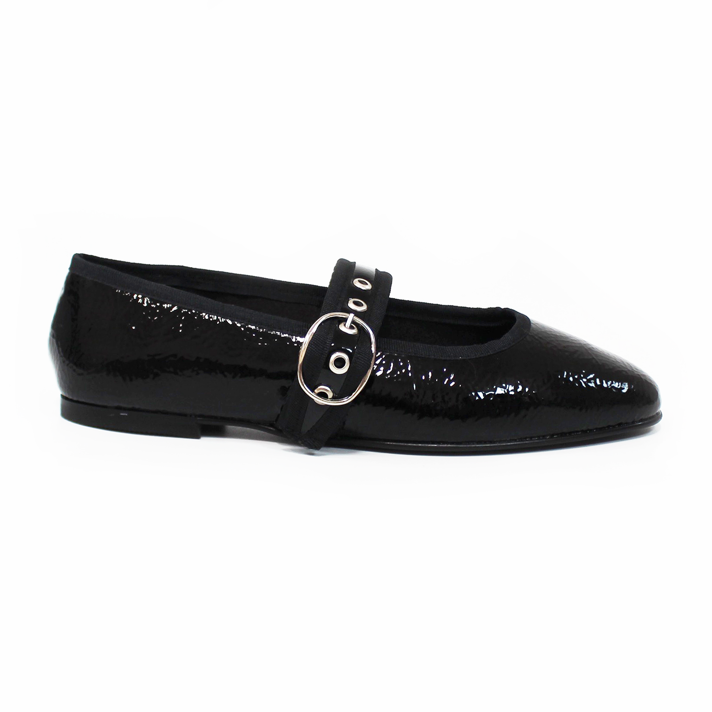 Flat Mary Jane de Piso Negro Charol de Dama TACZA