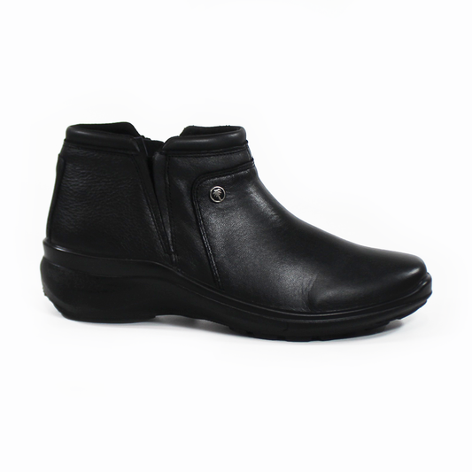 Botin de Confort Negro de Piel Clásico de Dama VERDE TABACO