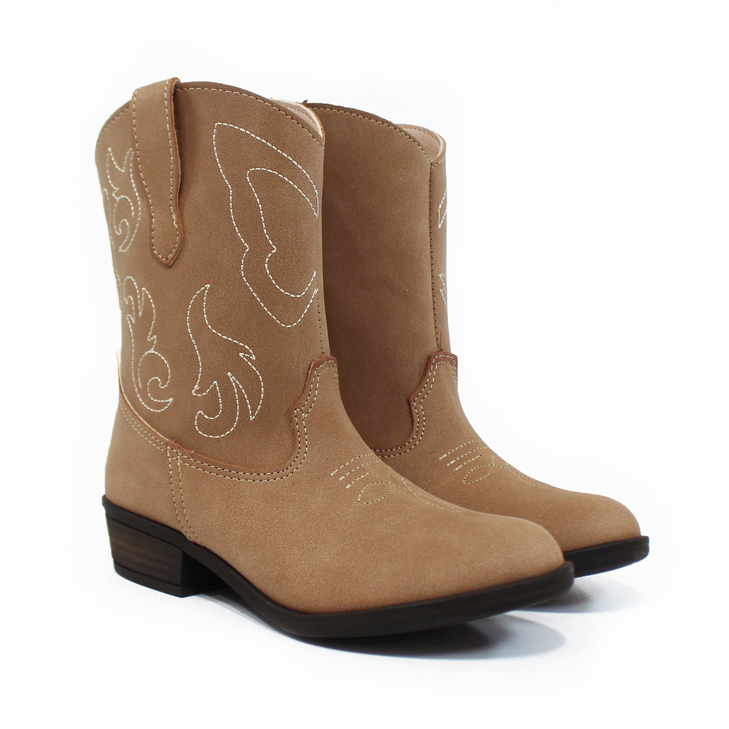 Bota Vaquera de Niña Camel con Bordado JAKUNA