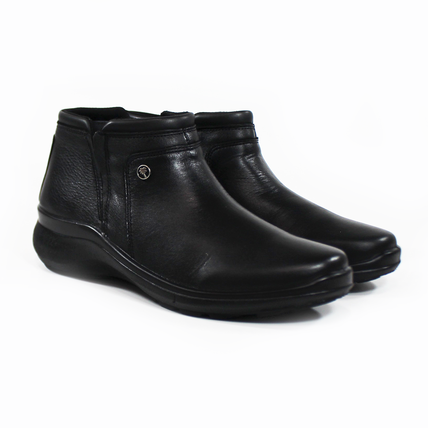 Botin de Confort Negro de Piel Clásico de Dama VERDE TABACO