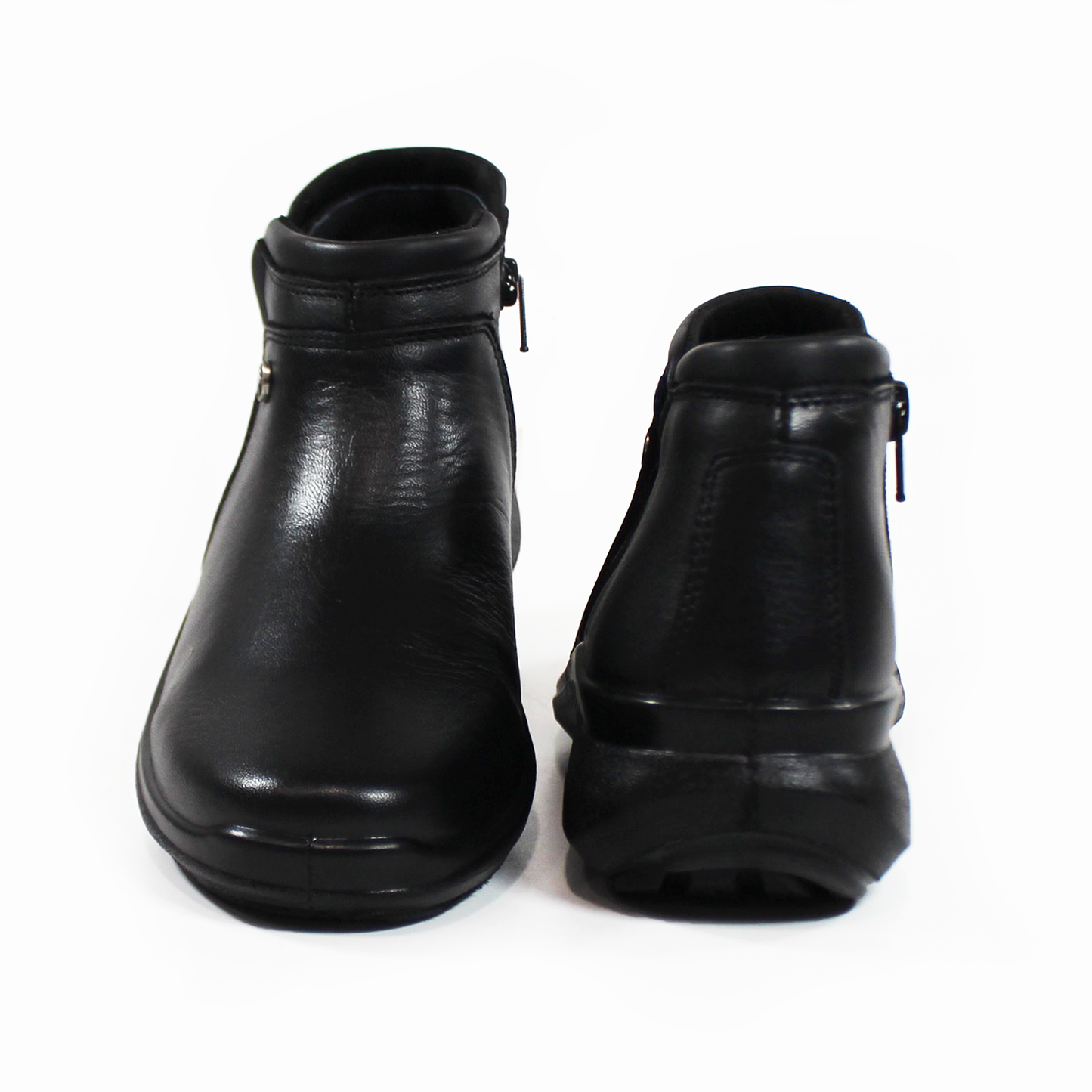 Botin de Confort Negro de Piel Clásico de Dama VERDE TABACO