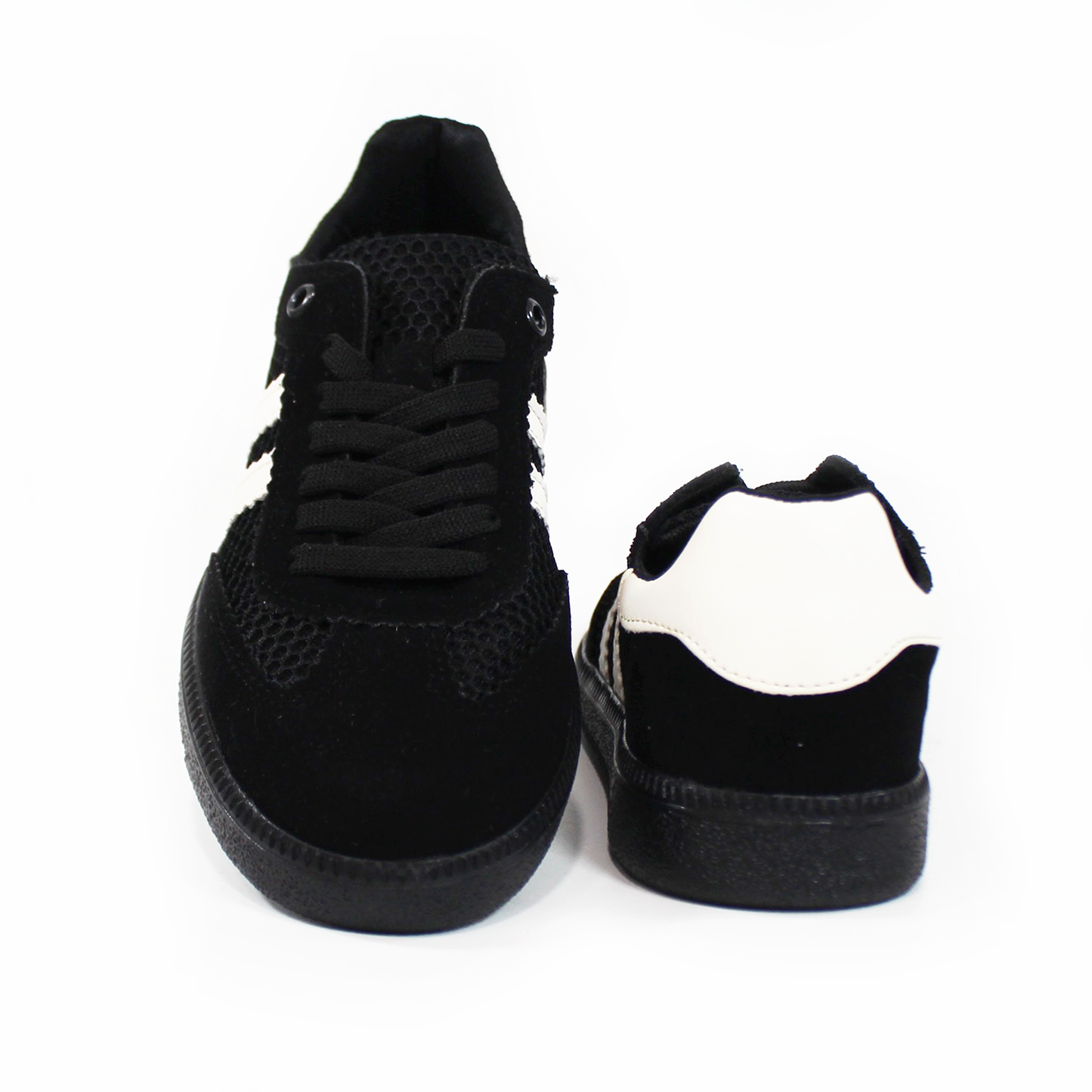 Tenis Sneaker Negro con Mesh dupe Samba de Dama TACZA