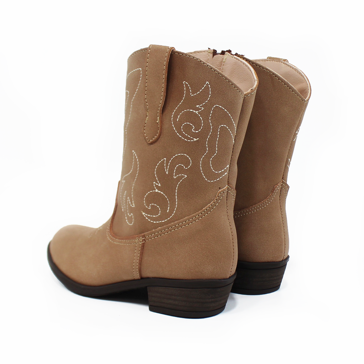 Bota Vaquera de Niña Camel con Bordado JAKUNA