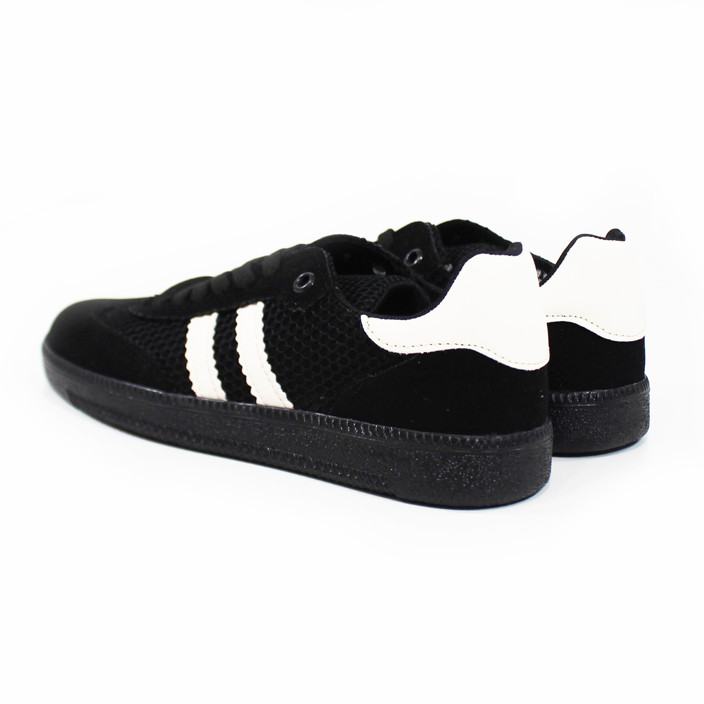 Tenis Sneaker Negro con Mesh dupe Samba de Dama TACZA