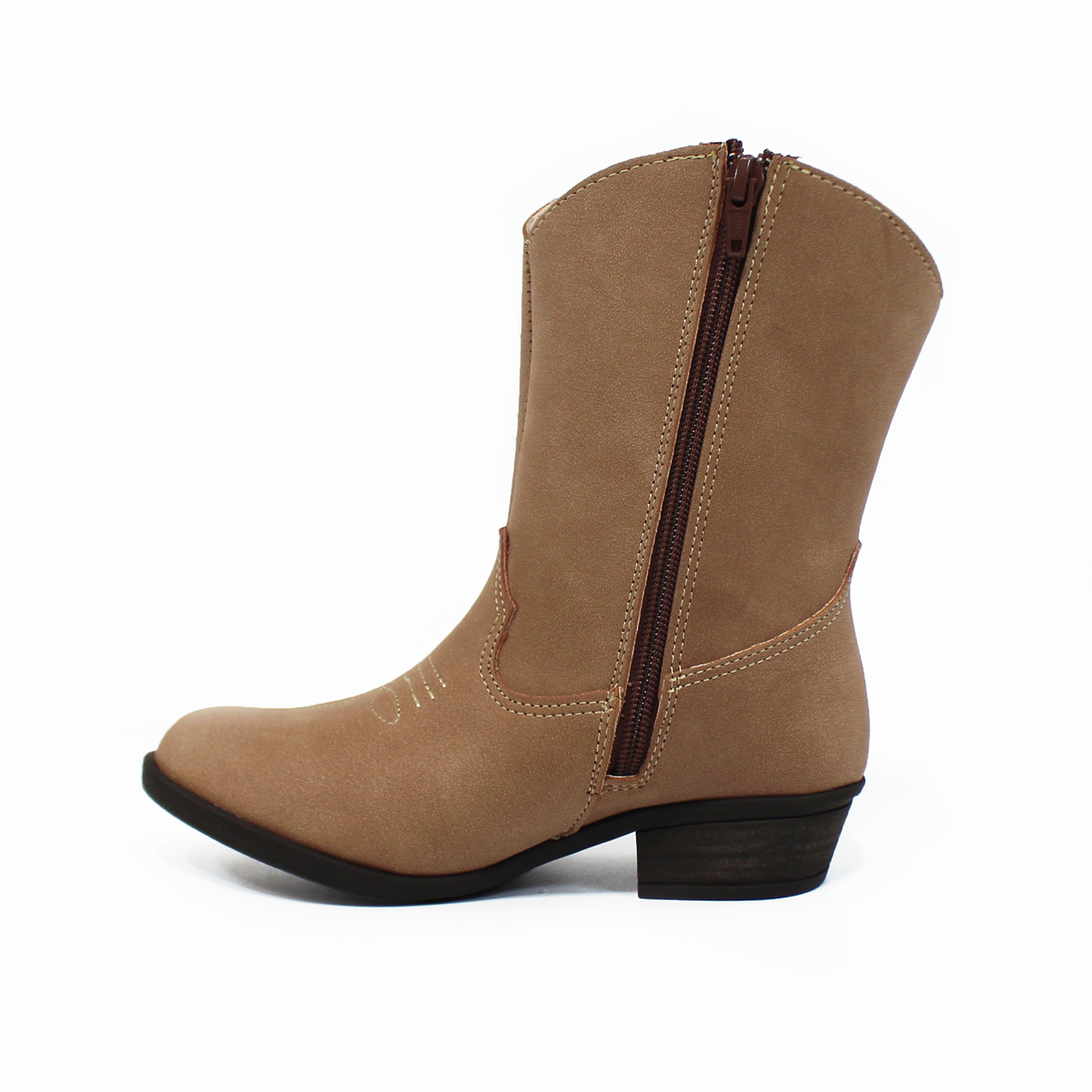 Bota Vaquera de Niña Camel con Bordado JAKUNA