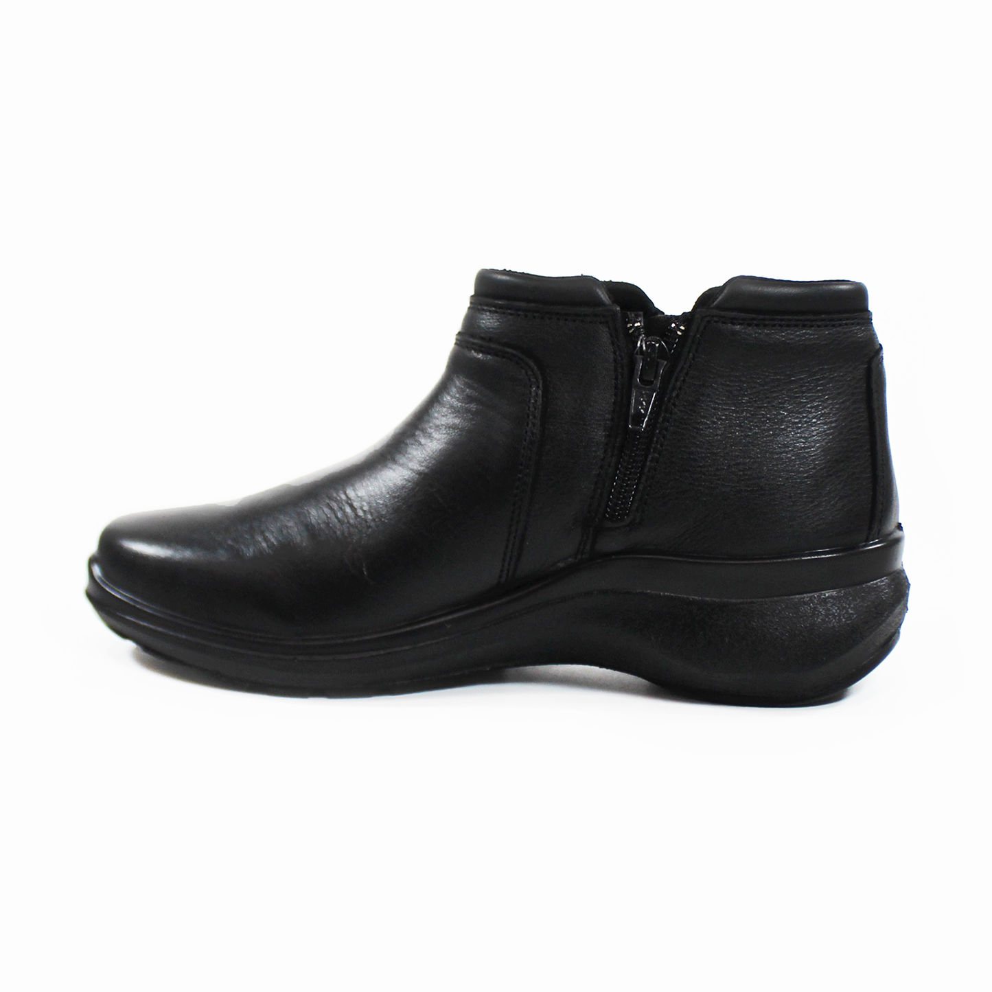 Botin de Confort Negro de Piel Clásico de Dama VERDE TABACO