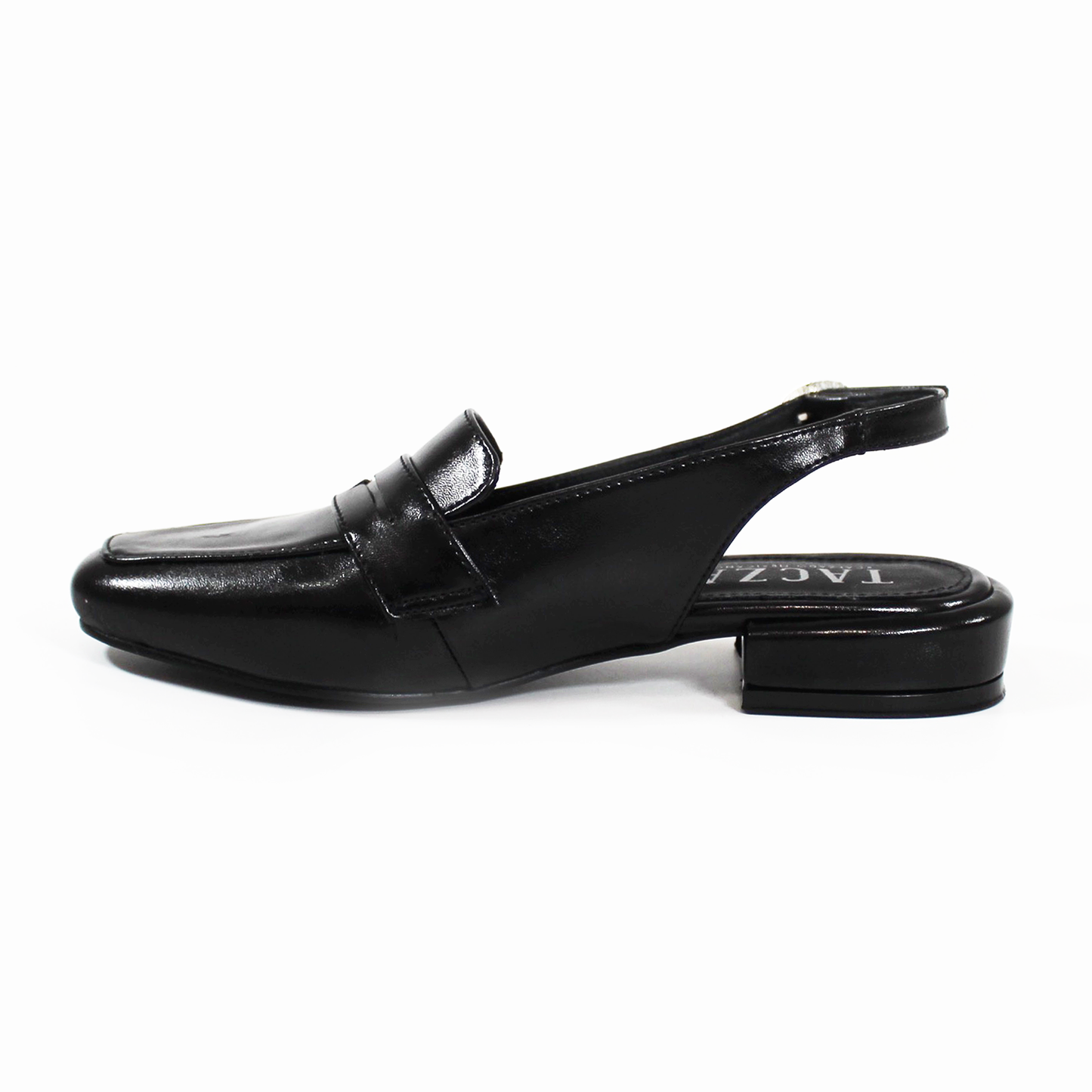 Mocasín Clásico Destalonado color Negro de Dama TACZA