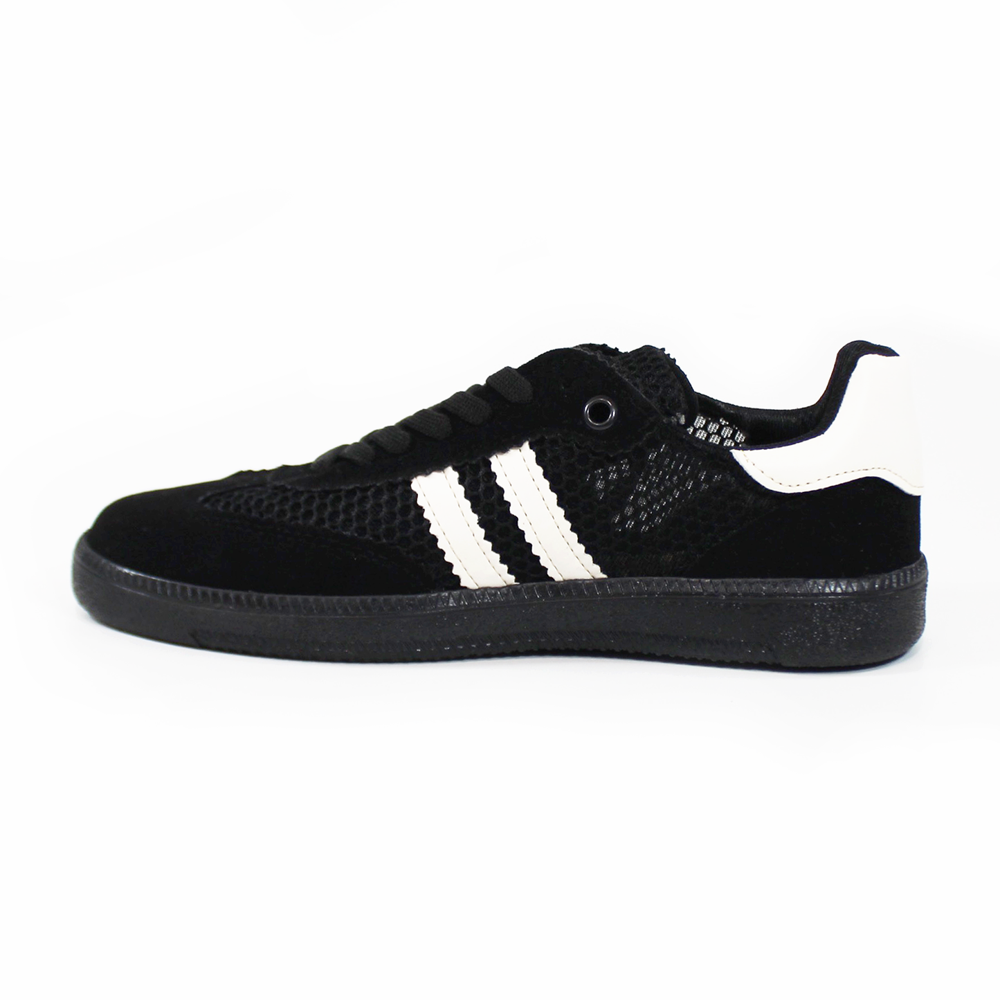 Tenis Sneaker Negro con Mesh dupe Samba de Dama TACZA