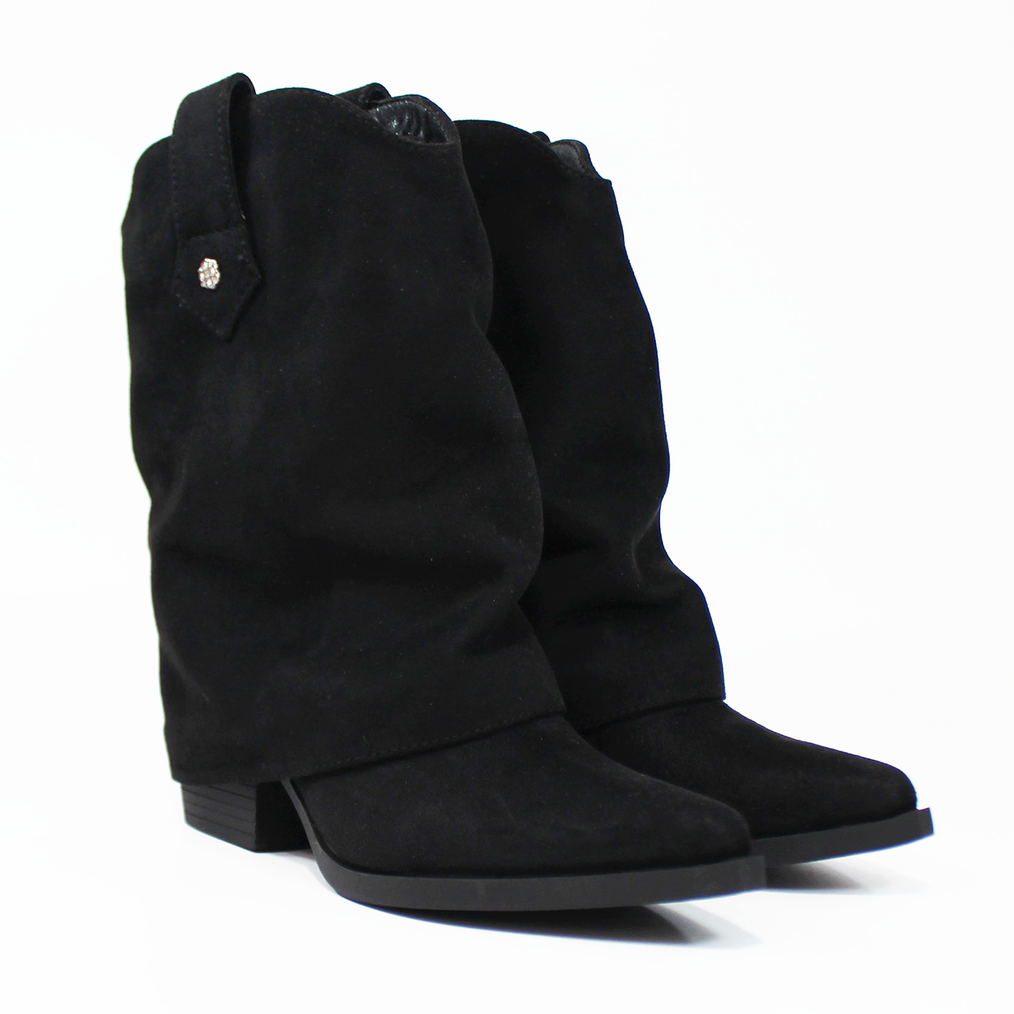 Botin Vaquero NOMADAS con Capucha Negro Durazno de Dama