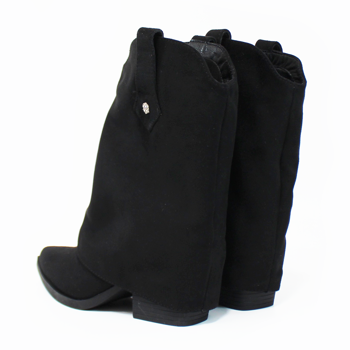 Botin Vaquero NOMADAS con Capucha Negro Durazno de Dama