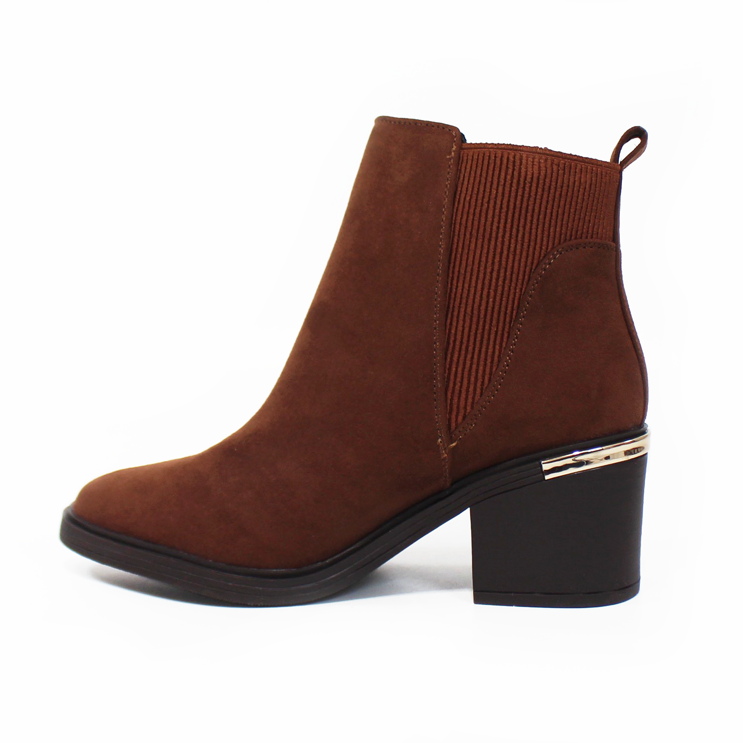 Botín Chelsea Café Durazno de Tacón LADY PAULINA