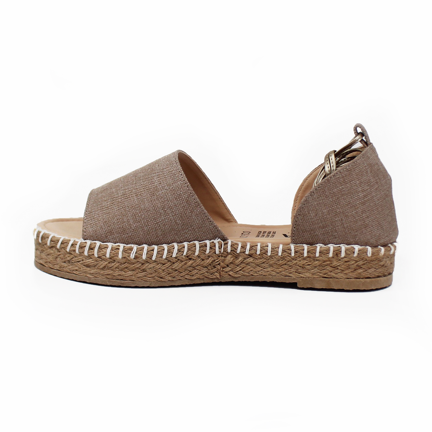 Alpargata de Plataforma Crudo con Lazos y Punta Abierta de Dama TACZA