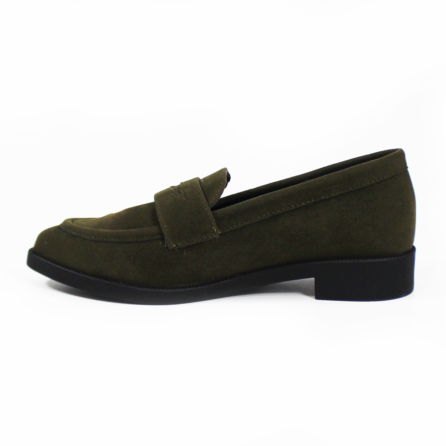 Mocasín Clásico Verde Olivo Gamuza de Dama TACZA