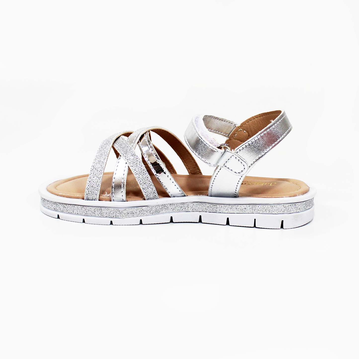 Sandalia de Niña Plata con Brillos JAKUNA