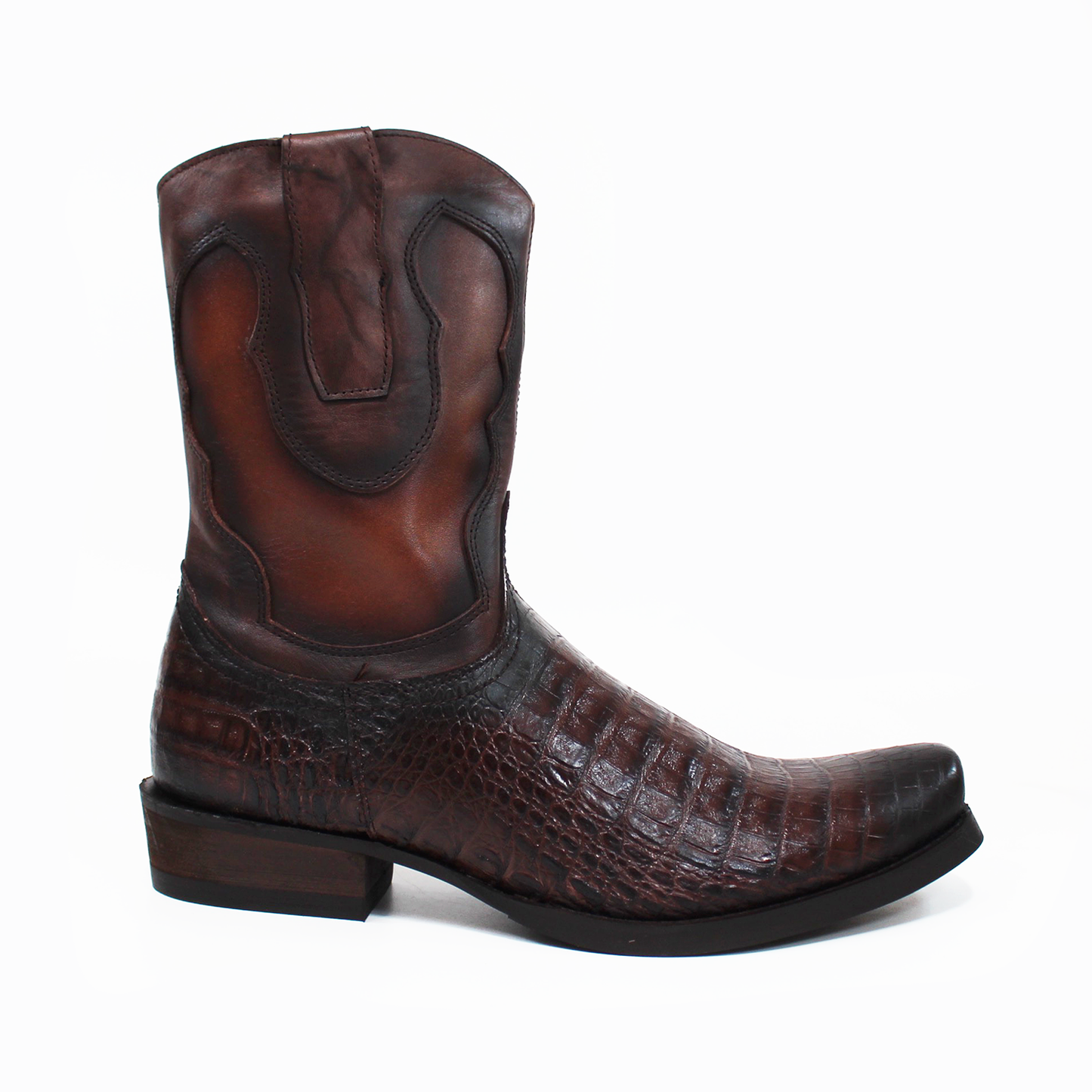 Bota Vaquera de Piel con Textura Piton de Caballero INMODA