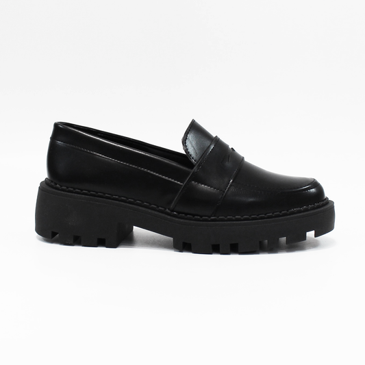 Mocasín Clásico con suela Chunky negro Dama