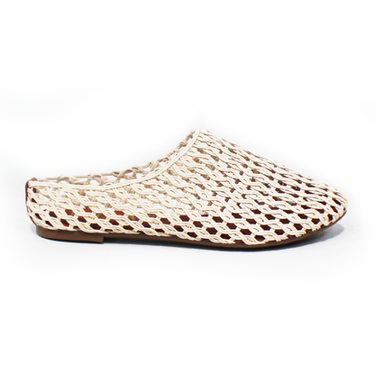 Flat Jelly Mesh de Plástico Beige de Dama TACZA