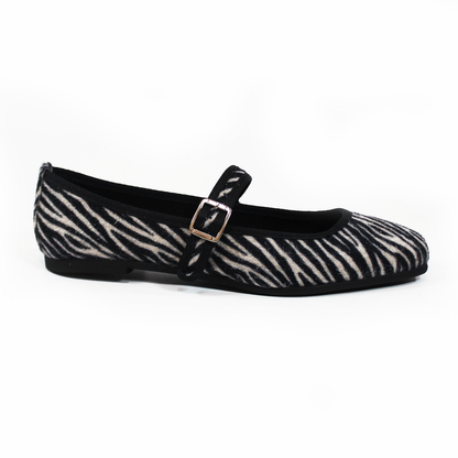 Mary Jane Flat Cebra Print Melle NOMADAS de Dama