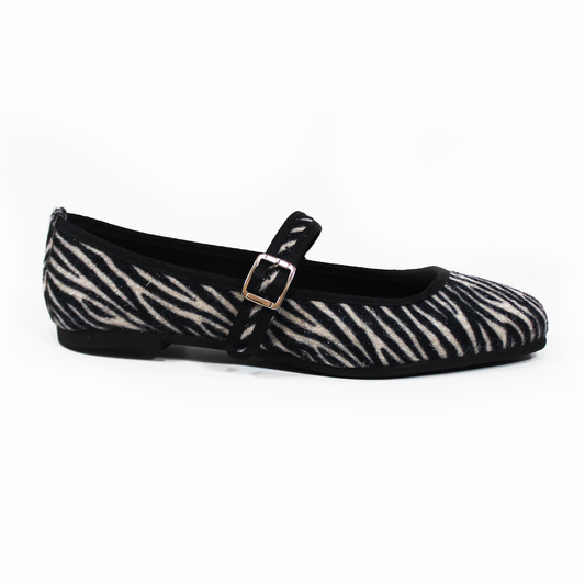 Mary Jane Flat Cebra Print Melle NOMADAS de Dama