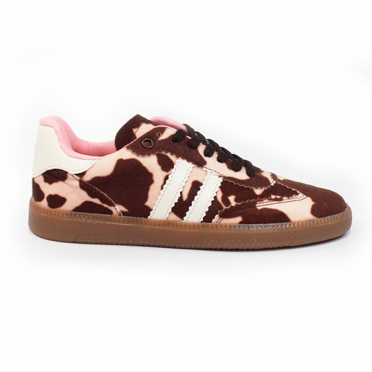 Tenis Sneaker Vaca Print dupe Samba de Dama TACZA