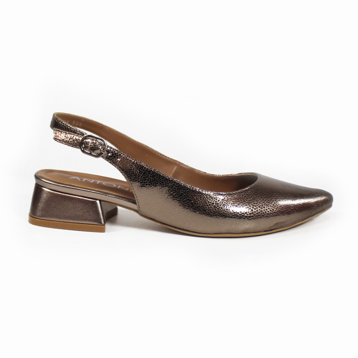 Zapatilla Puntal Slingback de Piel Seda ANTONIE