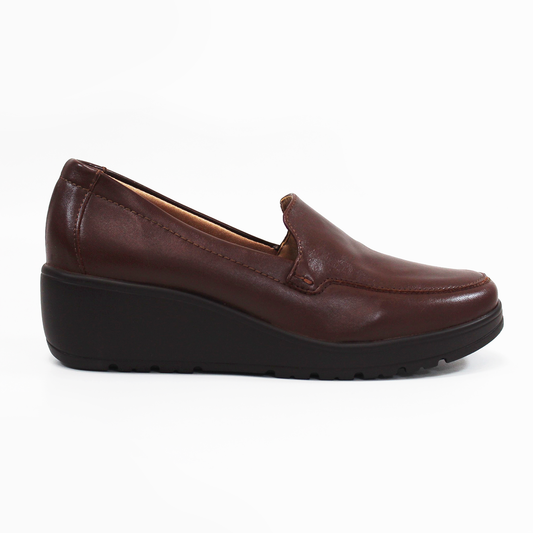 Zapato Confort Casual con Plataforma Café para Dama NOMADAS