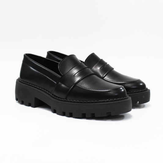 Mocasín Clásico con suela Chunky negro Dama