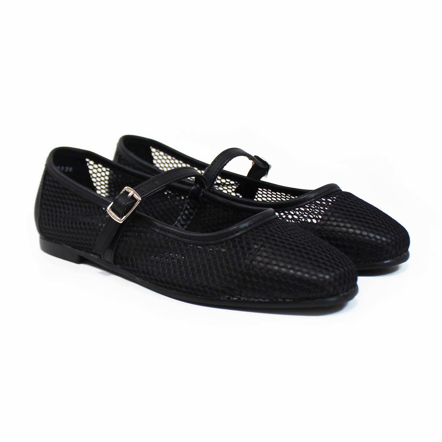 Flat Mary Jane Mesh Negro con Confort LADY PAULINA