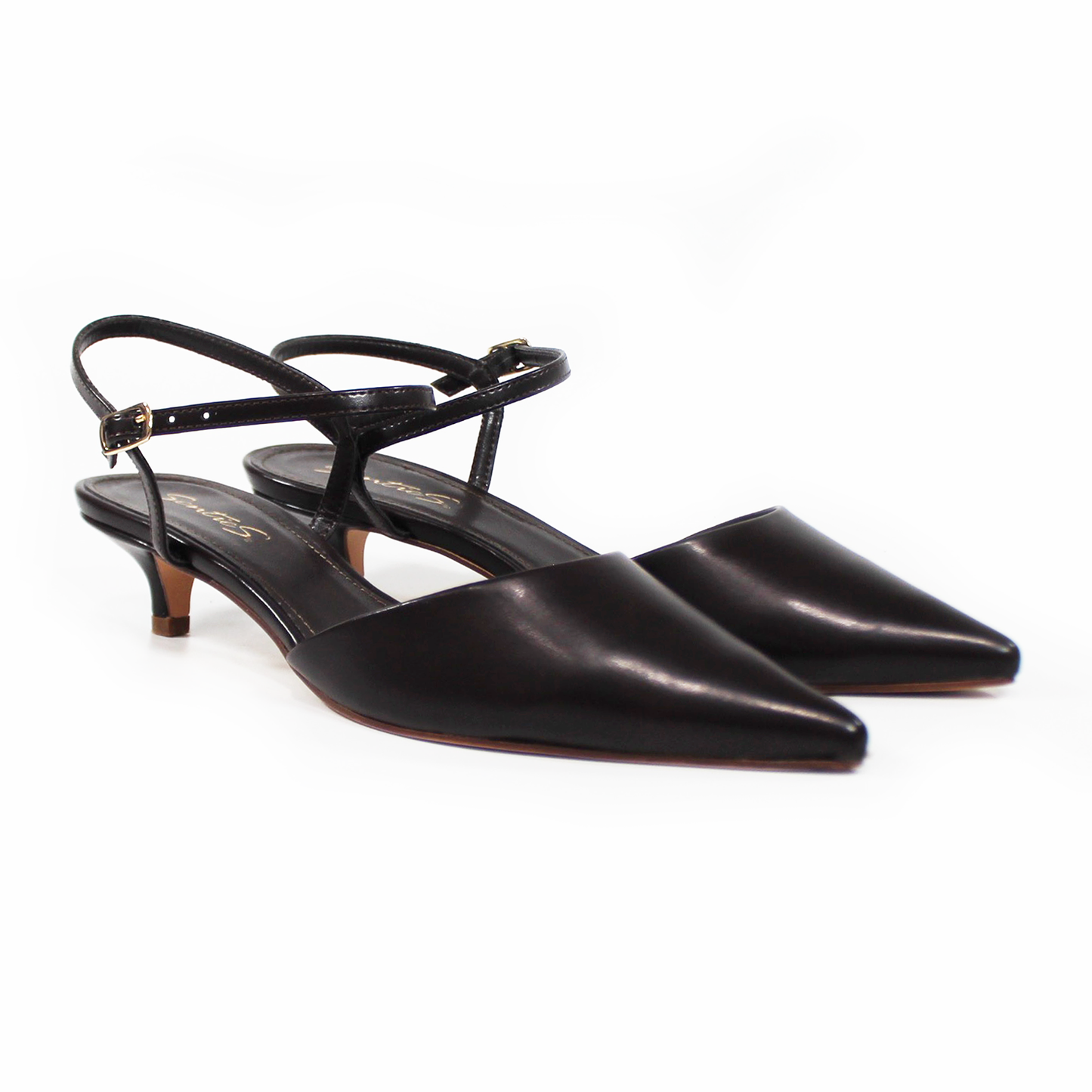 Kitten Heel Puntal Moka Chocolate con Pulsera de Dama SENTIES