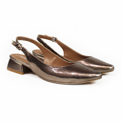 Zapatilla Puntal Slingback de Piel Seda ANTONIE