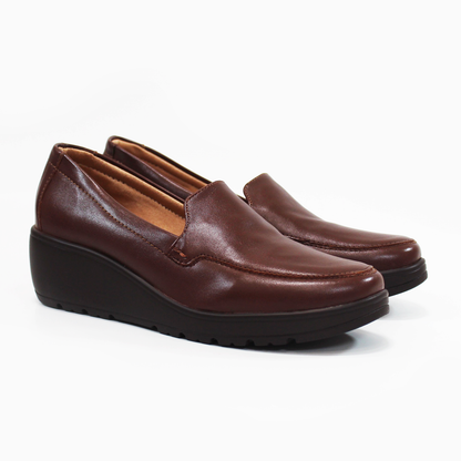 Zapato Confort Casual con Plataforma Café para Dama NOMADAS