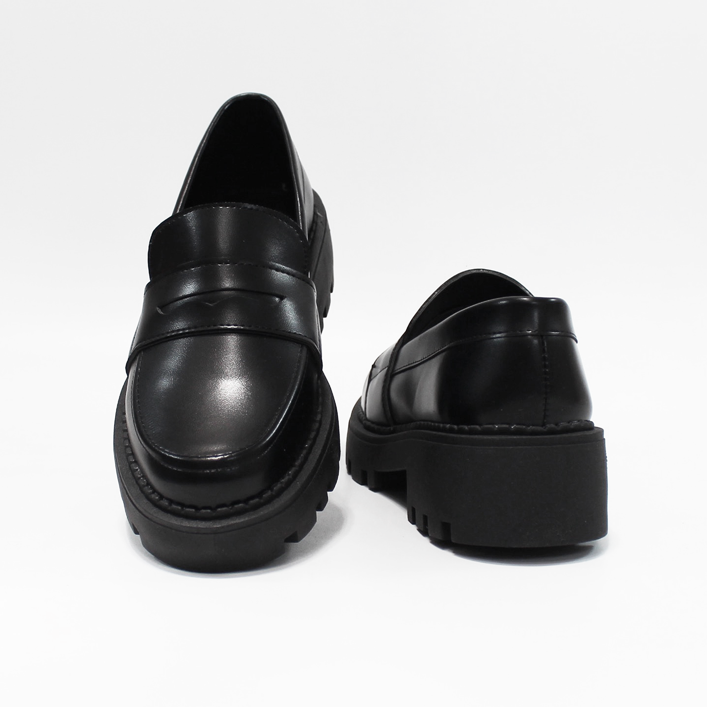 Mocasín Clásico con suela Chunky negro Dama